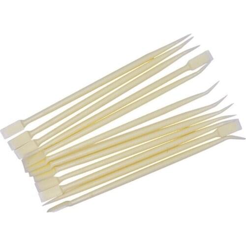 10Pcs 2 Way Plastic Eyelash Perming Stick Tool False Eyelash Tweezers with Hot Glue Spoon Lash Lifting Curler Applicator