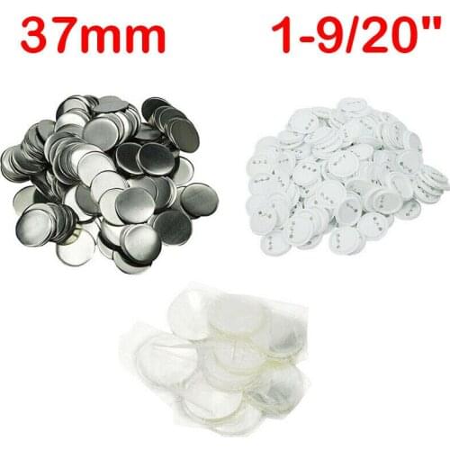 100 X 37mm Blank Metal/ABS Pin Badge Button Supplies for Badge Maker Machine