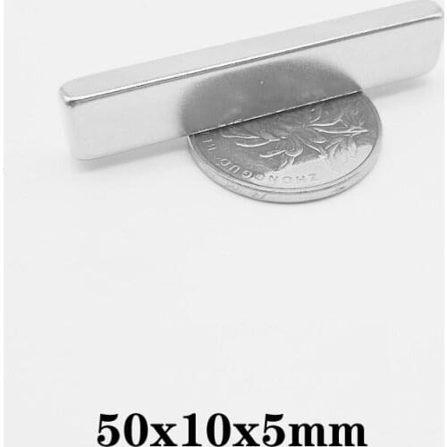 2/5/10/20/30PCS 50x10x5 Strong Sheet Rare Earth Magnet Rectangular Neodymium Magnets 50x10x5mm N35 Block Magnet 50*10*5
