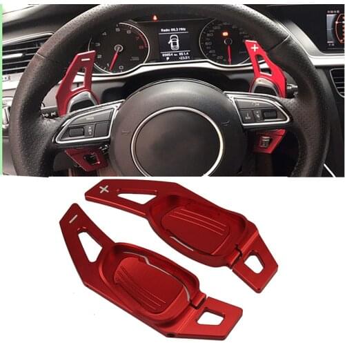 2PCS Aluminum Car Steering Wheel Shift Paddle Shifter Gear Extention For Audi A5 S5 S3 S6 SQ5 RS3 RS6 RS7 Car styling