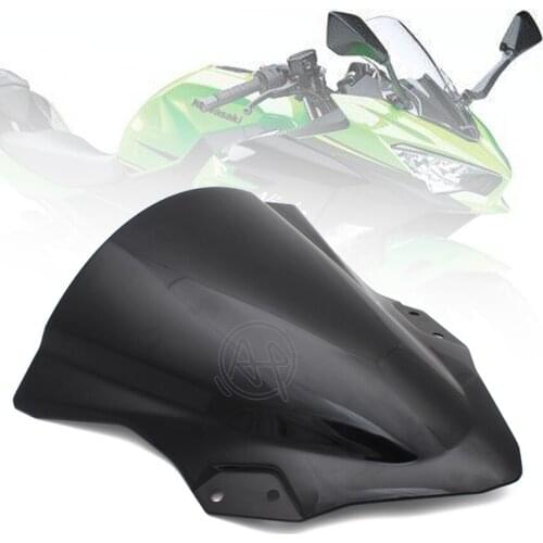 2018 For Kawasaki Ninja 250 400 Motorcycle Windshield High Quality ABS Plastic Windscreen Ninja250 Ninja400 Black