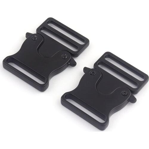 30mm Black Release Buckle Adjustable Buckles Backpack Webbing Hardware Luggage Supplies Belt Strap Slide Buckle Bag Clasps Lock