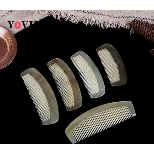 5 Sizes Available Natural Amber Ox Horn Comb Of Hair No Static Health Care Hair Brush Hairdressing Comb For Hair