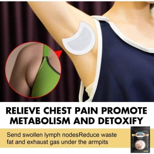 6Pcs Lymph Care Patch Anti-Swelling Natural Ingredients Health Care Remove The Underarm Fat Lymph Care Patch for Elder