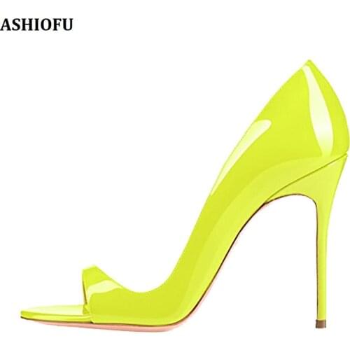 ASHIOFU Wholesale Handmade Ladies High Heel Pumps Sexy Style Party Prom Dress Shoes Slip-on Evening Fashion Court Shoes