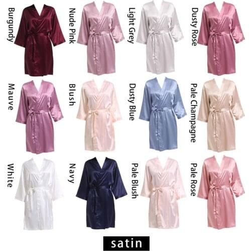 Satin Robe, Silk bride Robe, bridesmaid robes, Bridal Robe,wedding party robe A9000C