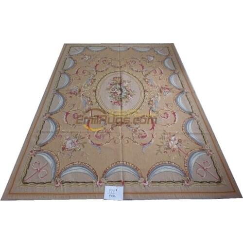 Aubusson French Print Tapestr Brown Fashionable Circular Household Decoration Mat Wool Knitting Halloween Decoration