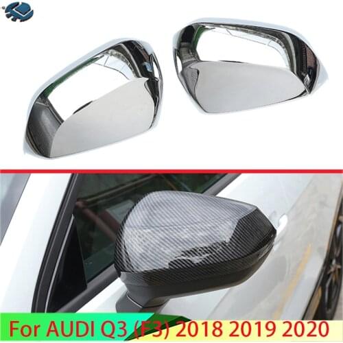 For AUDI Q3 (F3) 2018 2019 2020 Door Side Mirror Cover Trim Rear View Cap Overlay Molding Garnish