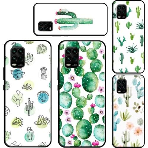 Cactus Watercolor For Xiaomi Mi 11 Lite Case 11 Ultra 10T Pro POCO X3 M3 Pro F3 Cover For Xiaomi Mi 11 Case