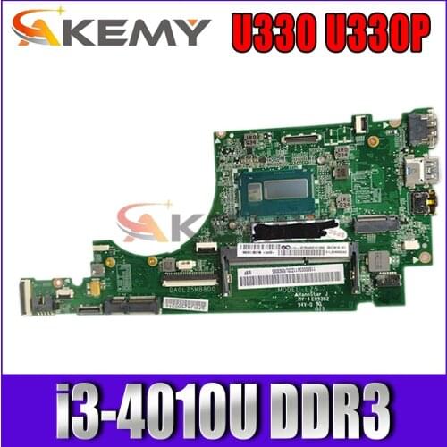 DA0LZ5MB8D0 Rev:D For Lenovo Ideapad U330 U330P Laptop Motherboard With i3-4010U DDR3 100% test work