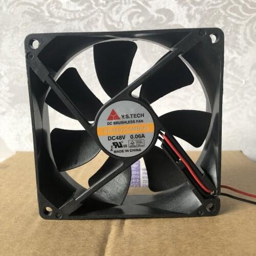 For Y.s.tech FD489225MB-N 48V 0.06a 9cm 9225 2-Wire Inverter Cooling Fan