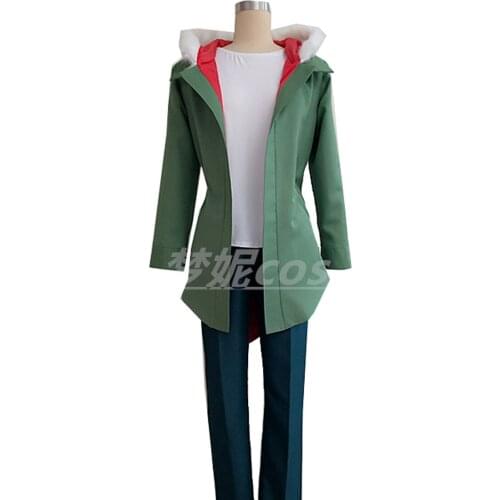 2021 Hot Anime Noragami Yukine Olive green Hooded Jacket Cosplay Costume S-XL Cheap Mens Cloth unisex