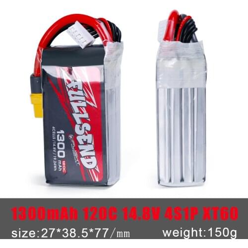 IFlight FULLSEND 14.8V 4S / 22.2V 6S 1300mAh 120C Lipo Battery with XT60H Connector for FPV drone part