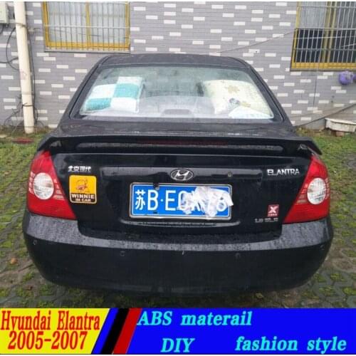 Use for hyundai elantra spoiler High Quality ABS Material Car Rear Wing Primer Color spoiler for hyundai elantra 2005-2007