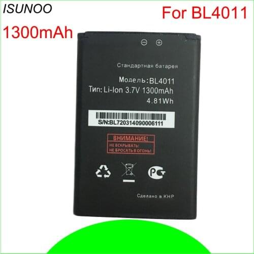 ISUNOO 5pcs/lot 1300mAh BL4011 BL 4011 Li-ion Battery for fly IQ235 IQ 235 BL4011 Cell Phone battery