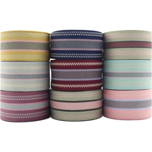 10 Yards 16MM/25MM/38MM Striped Color Collision Ribbon For Hair Bows DIY Crafts Handmade Accessories M19081903