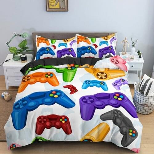 Hot Sell Game Bed Sets For Boys Gamer Comforter Duvet Cover Gaming Themed Bedroom Decor Single King Bedding Sets Home Textile
