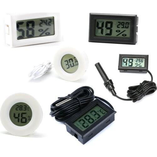 Mini LCD Digital Thermometer Hygrometer Thermostat Indoor Convenient Temperature Sensor Humidity Meter Gauge Instruments Probe
