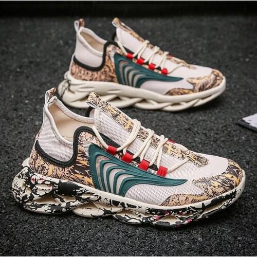 Trendy Fashion Mens Sneakers Soft Comfortable Running Sports Shoes Stable Durable Footwear Anti-Slippery Wear-Resistant Zapatos