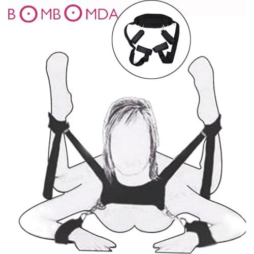 Sex Product Handcuffs Tied Hand Open Legs Binding BDSM Bondage Toys For Couples Set Adult Game Erotic Toys Rope For Women Couple