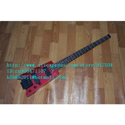 Free shipping new Big John 4-strings headless electric bass with basswood body in red F-1164