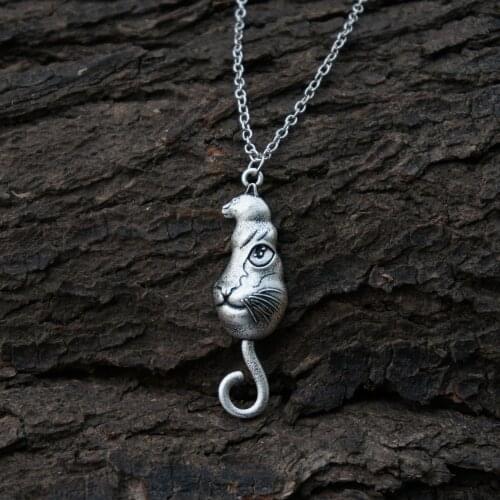 New Original Cute Animal Cat Pendant Necklaces for Women Girl Rock choker