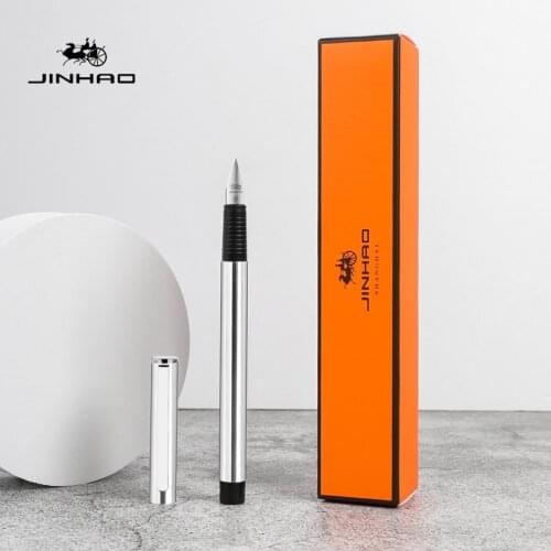 Jinhao 65 Black & Steel Colors Business Office Fountain Pen EF Or F Nib Student School Stationery Supplies Ink Calligraphy Pen