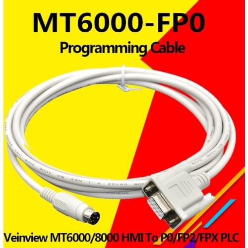 MT6000-FP0 Suitable Veinview MT6000 8000 Touch Panel HMI Connect Nais Panasonic FP0/FP2/FPX PLC Programming Cable