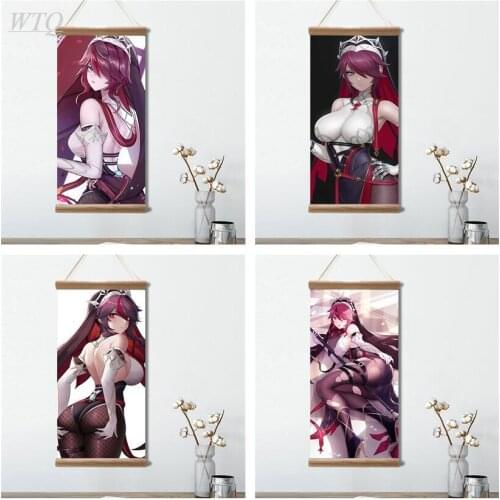 Genshin Impact Poster Rosaria/GanYu Anime Game Anime Posters Wall Poster Canvas Painting Wall Decor Wall Art Picture Home Decor