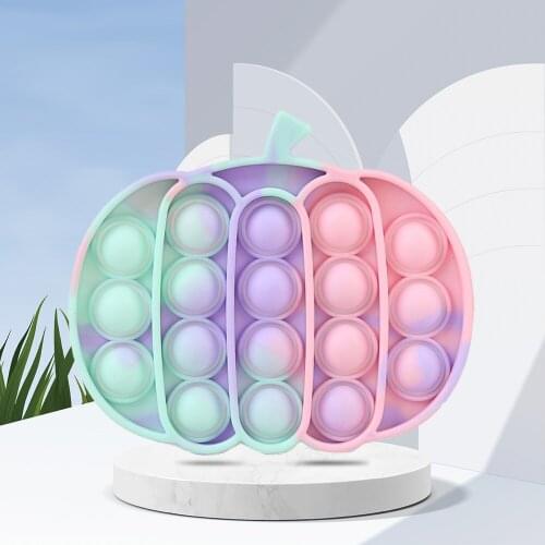 Bubble Antistress Toys Adult Children Sensory Toy Relieve Silicone Pumpkin Shape Autism Push Bubble Anti-Stress Kids Fidge