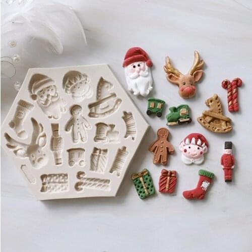 Christmas Series Silicone Mold Chocolate Candy Mold Jewelry Accessories Mould Epoxy Decoration Tool