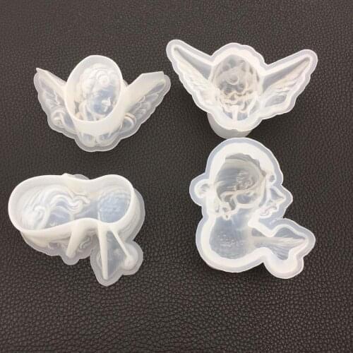DIY Mermaid Angel Silicone UV Resin Jewelry Tools Dried Flower Molds Handmade Pendant Jewelry Tool