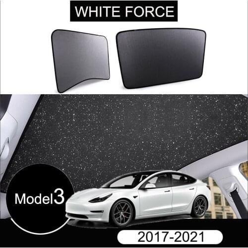 For Tesla Model 3 Starry Sky Sun Shade Car Sun Visor Class Roof Sunshade Insulation Sunproof Windshiel Skylight Shading Curtain