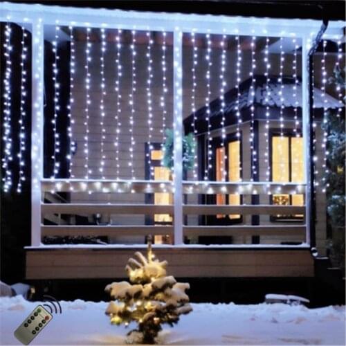 Remote 3*1M Fairy icicle Lights Copper Wire LED USB powered String Lights Holiday Lighting Wedding Home Decoration Curtain Light