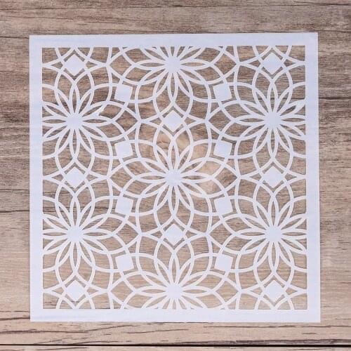 13 cm 30 cm 40 cm DIY Craft Kerala Allover Flower Stencils For Walls Painting Scrapbooking Stamping Album Decorative Paper Cards