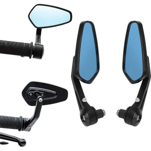 Universal 22mm 7/8" Aluminum Motorcycle Handle Bar End Rearview Mirrors For Yamaha For Suzuki For Kawasaki Cafe Racer
