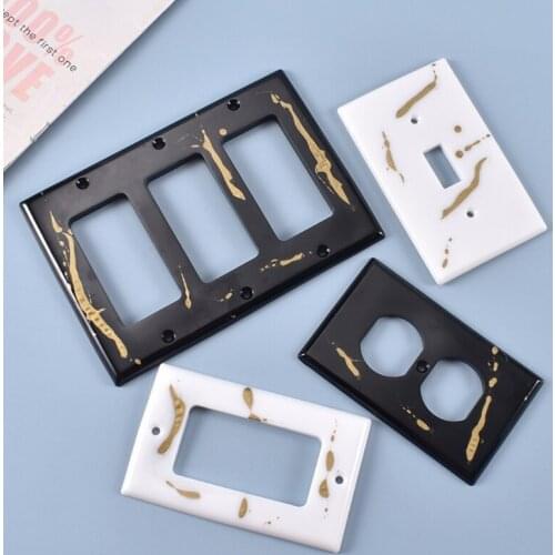 USB Socket Panel Light Switch Cover Silicone Mould DIY Crafts Casting Tool Crystal Epoxy Resin Mold Drop Shipping