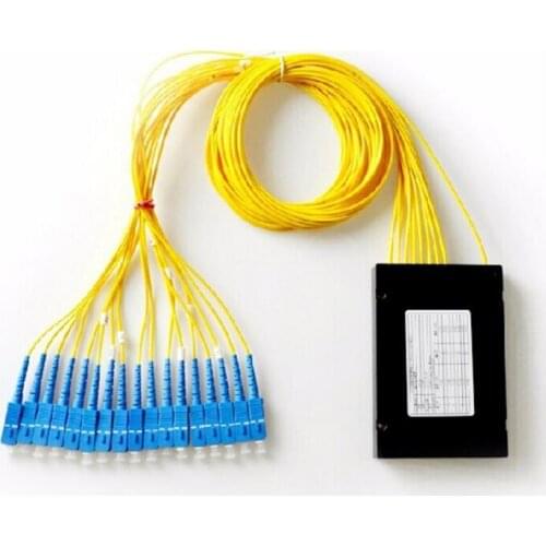 High Quality SC UPC 1x16 PLC optical splitter Box FTTH SC singlemode PLC ABS optical splitter free shipping