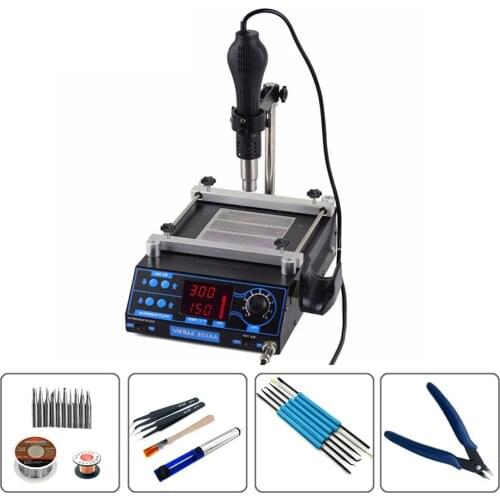 YIHUA 853AA High Power Multi-Functional Rework Stations With Hot Air Gun IR Preheating Station And Desoldering Welding Rework