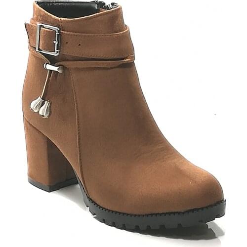 WOMAN. BROWN. SUEDE WINTER BOOTS. 7 CM HEEL HEIGHT. PLATFORM. OFFICE. WEDDING. PARTY. FOR USE. LATEST TREND.36 37 38 39 40