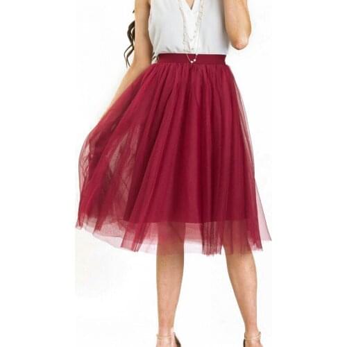 Custom Made Women Tulle Skirt Women Red secret Knee Length Empire Girls Tutu Plus Size Tulle Skirts 5XL XXXXL