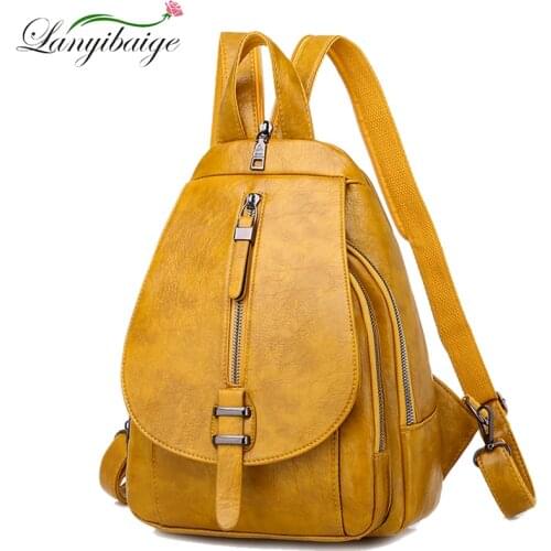 Women Backpack Multifunction Shoulder Bags High Quality pu Leather Bagpack Fashion Small Chest Bags for Women 2020 New Mochila