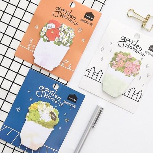 1pcs 1598 cute flower shape sticky N times stickers creative message note pad