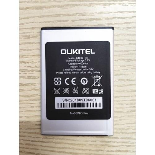 100% New 4600mAh Oukitel K4000 Pro Backup Battery For Oukitel K4000 Pro Mobile Phone