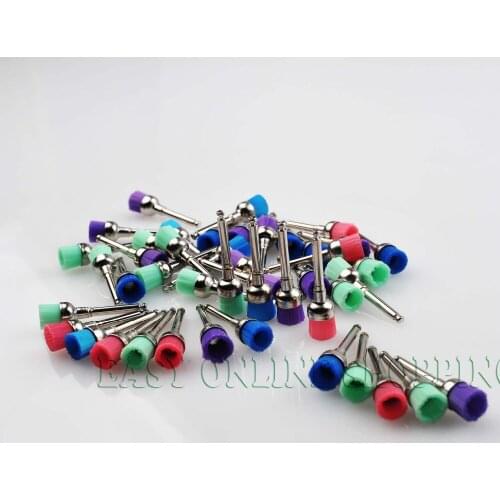 100pcs Brand New Dental Lab Materials Color Nylon Latch Flat Polishing Polisher Prophy Cup Brushes Dentist Products