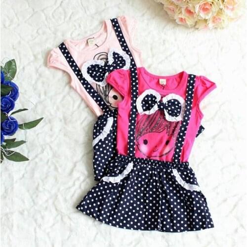 2019 New arrival Baby Girls Kids Polka Dot Outfit Clothes Cute Toddler Kid Girl Sleeveless Summer Short Dress Sundress