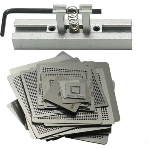 47pcs/set game consoles Directly Heating BGA stencil + BGA Jig BGA Reball Kit for XBOX 360CPU PS3-CPU WII GPU CXD2949CGB