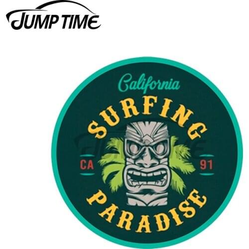 JumpTime 13 x13cm California Surfing Paradise Car Stickers Motorcycle Helmet Camper Graffiti Creative Scratch-proof Window Decal