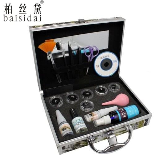 Baisidai Pro False Eye Lash Eyelash Extension Glue Brush Full Kit Set With Case A-153