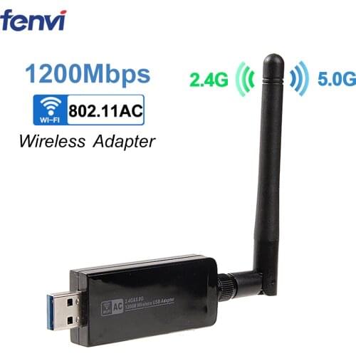 Wireless AC1200 Dual Band 1200Mbps USB Wifi Adapter Dongle RTL8812AU 802.11ac Wi-fi USB 3.0 Antenna Card For Desktop PC Laptop